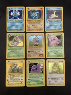 Vintage Pokemon Cards Holo Rare WOTC Lot Gym Heroes, Team Rocket, Base Set MP/HP - Image 1