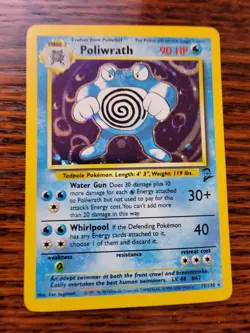 Pokemon TCG Poliwrath Base Set 2 15/130 Holo Unlimited Holo Rare - Image 1