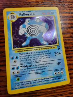 Pokemon TCG Poliwrath Base Set 2 15/130 Holo Unlimited Holo Rare - Image 2