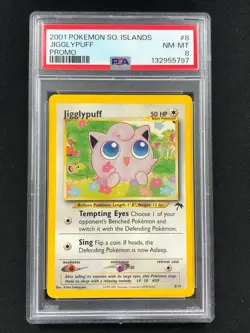 Pokemon 2001 Jigglypuff 8/18 Islands Promo PSA 8 - Image 1