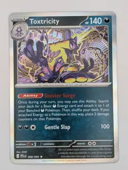 2025 Pokemon Phantasmal Flames Holofoil Toxtricity #68/94 HOLO Rare - Image 1