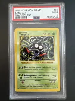 1999 Pokemon Game Tangela Shadowless Mint 9 - Image 1