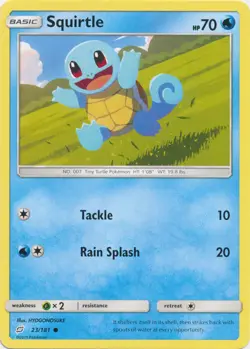 Pokemon Squirtle - 23/181 - Common NM-Mint Team Up - Image 1