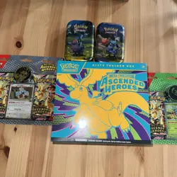 Pokemon TCG Bundle-Ascended Heroes ETB✅ Mini Tins x2 ✅Blister Packs x2✅ - Image 1