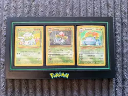 Pokemon Venasaur Ivysaur Bulbasaur Evolution Set Display Base Set Unlimited - Image 1