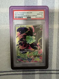 2025 POKEMON MEG EN-MEGA EVOLUTION ENHANCED “With Stamp” #133 BULBASAUR PSA 10 - Image 1