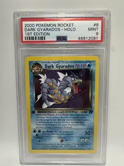 2000 Pokemon Rocket Dark gyarados-holo 1st edition #8 PSA 9 mint - Image 2