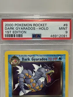 2000 Pokemon Rocket Dark gyarados-holo 1st edition #8 PSA 9 mint - Image 3
