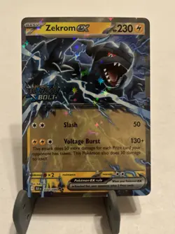 Pokemon Zekrom ex 034/086 BLK Black Bolt NM Stamped - Image 1