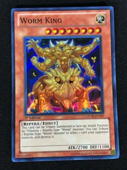 Yugioh Worm King STOR-EN097 1ST Super (NM) - Image 1