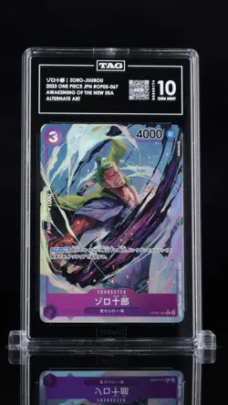 TAG 10 GEM MINT JAPANESE ONE PIECE 2023 ZORO-JUUROU OP05-067 ALT ART NR6 - Image 1