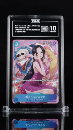 TAG 10 GEM MINT Japanese One Piece 2025 Boa Hancock OP13-051 Carrying on His NR6 - Image 1