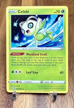 Celebi 003/072 Rare Non Holo Shining Fates Pokemon Card NM - Image 1