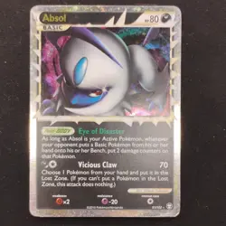 Pokemon Absol Basic 91/102 2010 Holo Card Nintendo Dark Type 80 HP - Image 1