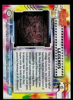 Pokemon Card - Topps Mewtwo Strikes Back Legends 1 Mew Foil Blue Logo - Image 2