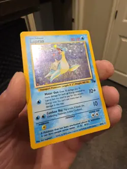 Pokemon TCG Lapras Fossil Holo Unlimited Rare Card 10/62 - Image 2