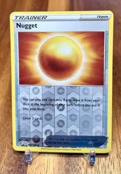 Nugget 162/192 Reverse Holo Rebel Clash Trainer Item Pokemon Card NM - Image 1