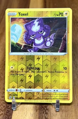Toxel 068/192 Reverse Holo Rebel Clash Pokemon Card NM - Image 1