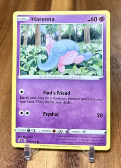 Hatenna 083/192 Non Holo Rebel Clash Pokemon Card NM - Image 1