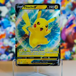 Pikachu V SWSH198 - Black Star Promo - Ultra Rare Holo Pokemon Card Near Mint - Image 1