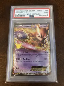 Pokemon Mewtwo EX 54/99 Celebrations Classic Collection Holo Card PSA Mint 9 - Image 1