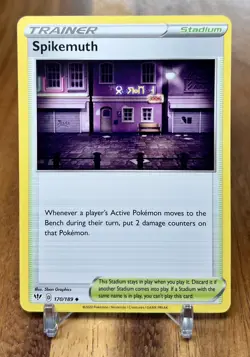 Spikemuth 170/189 Non Holo Uncommon Darkness Ablaze Trainer Pokemon Card NM - Image 1