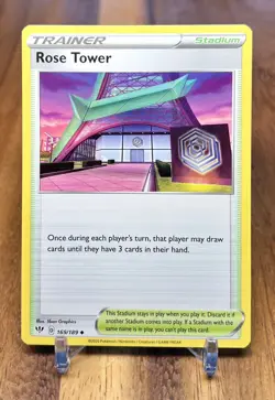 Rose Tower 169/189 Non Holo Darkness Ablaze Trainer Pokemon Card NM - Image 1