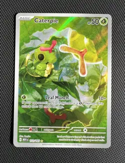 Caterpie Illustration Rare NM 172/165 Scarlet & Violet 151 Pokemon Card - Image 1