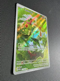 Caterpie Illustration Rare NM 172/165 Scarlet & Violet 151 Pokemon Card - Image 3