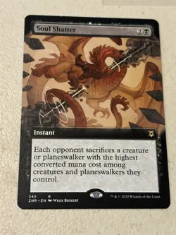 mtg borderless Soul Shatter, Zendikar Rising, slight play - Image 1