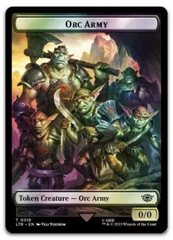 Orc Army (0018) // Food (0024) Double-Sided Token (Surge Foil) NM Lord of the Ri - Image 1