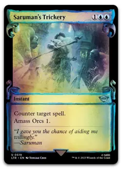 Saruman's Trickery (Showcase Scrolls) #519 (Foil) NM Lord of the Rings Magic MTG - Image 1