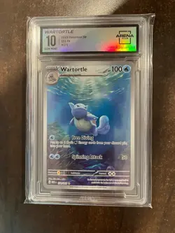 Wartortle #171 Scarlet Violet 151 Pokemon Card Graded Arena Club 10 - Image 1