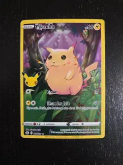 Pokemon Pikachu TCG Celebrations Card 5/25 Holographic Near Mint Condition - Image 1
