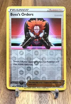 Boss's Orders 058/072 Shining Fates Reverse Holo Rare Pokemon Card NM - Image 1