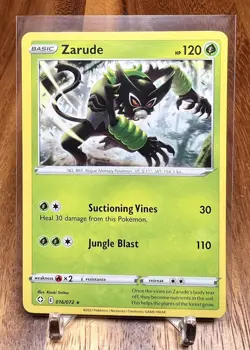 Zarude 016/072 Rare Non Holo Shining Fates Pokemon Card NM - Image 1