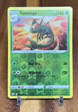 Yanmega 002/072 Rare Reverse Holo Shining Fates Pokemon Card NM - Image 1