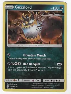 Pokemon TCG Cosmic Eclipse Guzzlord 136/236 Holo Rare NM - Image 1