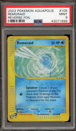 Pokemon Remoraid Aquapolis Reverse Holo #105 PSA 9 Mint - Image 1