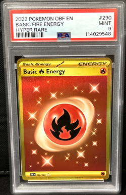 Basic Fire Energy 230/197 Hyper Rare - PSA 9 - Obsidian Flames - Pokemon TCG - Image 1
