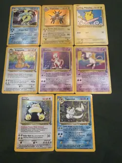 WOTC Pokemon Holo Lot Dragonite Gyarados Mewtwo Vaporeon Snorlax LP-MP - Image 1