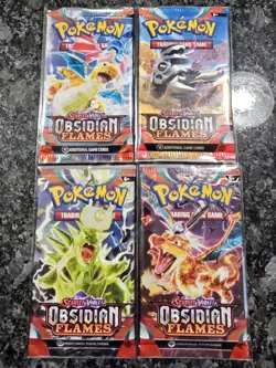 Pokemon Obsidian Flames Booster Pack Art Set Factory Sealed - Image 1