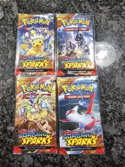 Pokemon Surging Sparks Booster Pack Art Set Factory Sealed - Image 1