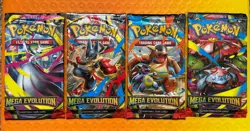 Pokemon TCG: Mega Evolution Booster Pack Art Set (x4 packs) - SEALED! - Image 1