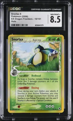 Pokemon CGC 8.5 Snorlax δ 2006 EX Dragon Frontiers 10/101 - Image 1