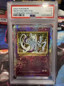 2002 Legendary Collection Reverse Holo Mewtwo #29 PSA 4 - Image 1