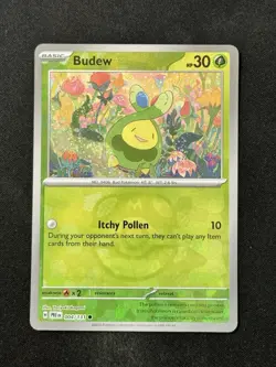 Pokemon Budew (Master Ball Pattern) 004/131 – Prismatic Evolutions – NM - Image 1