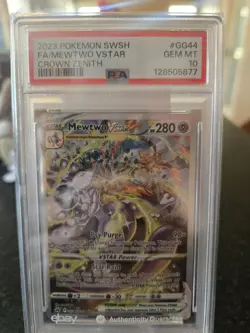 Pokemon Mewtwo VSTAR GG44/GG70 Crown Zenith Ultra Rare Holo PSA 10 - Image 1