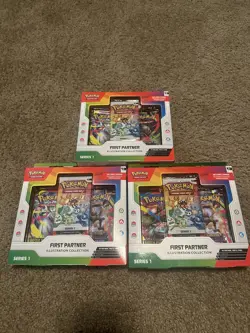 Pokemon TCG First Partner Illustration Collection Series 1 LOT OF 3 SEALED - Image 1