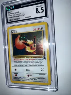 2000 POKEMON BLACK STAR PROMO POKEMON LEAGUE #11 EEVEE HOLO CGC 8.5 - Image 5